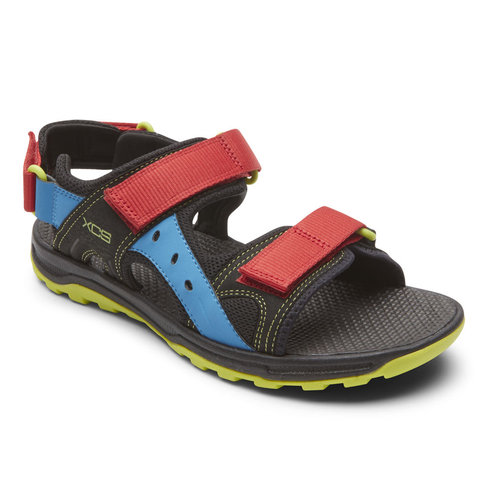 Rockport Mens Trail Technique Adjustable Velcro - Sandals Black - YIM520496